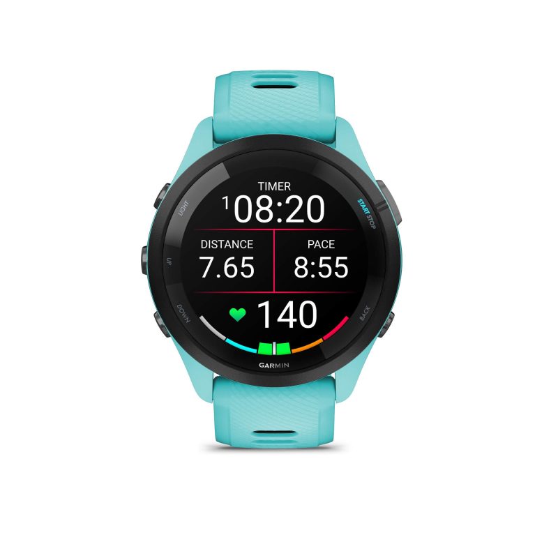 010 02810 12 Garmin Forerunner265RunningSmartwatch Aqua Front3