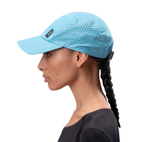 Side view of unisex On Lightweight Running Cap in blue (7520181977250)