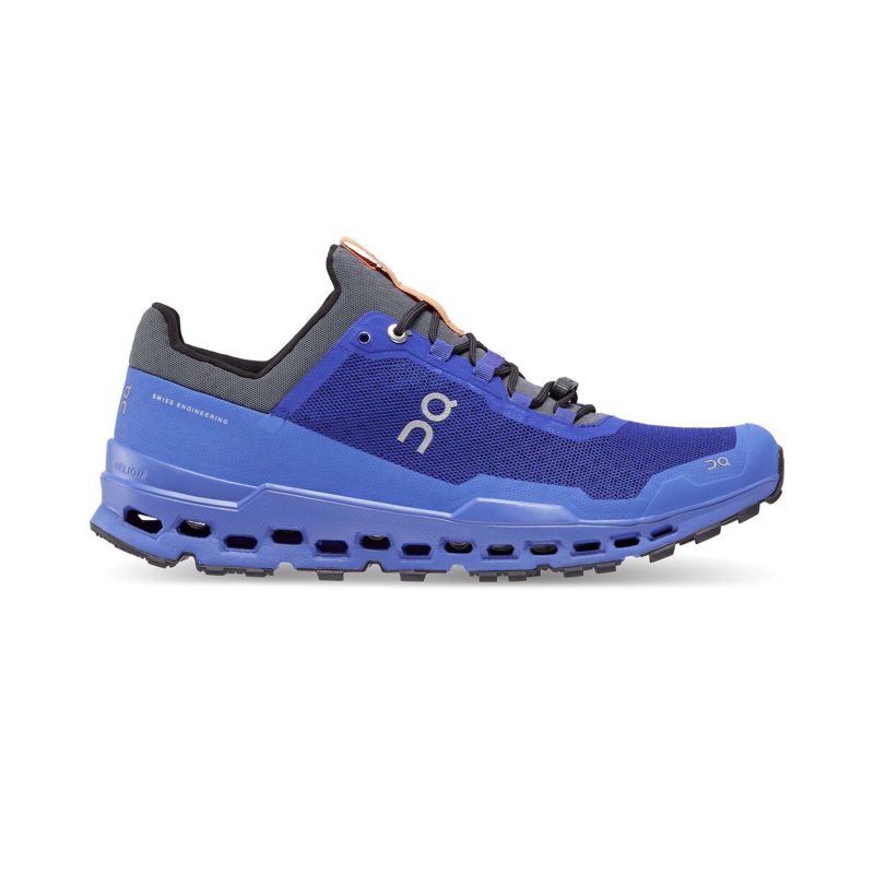 Right shoe lateral view of On Men's Cloudultra Running Shoes in blue (7672492064930)