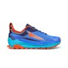 Lateral side of the right shoe from a pair of Altra Men's Olympus Running Shoes in the blue colourway (7980535972002)