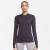 Front view of women's nike dri-fit run division ls top (6918130466978)