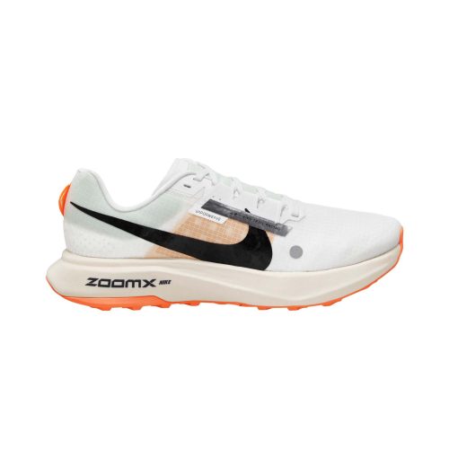 Lateral side of the right shoe from a pair of Nike Men's Ultrafly Trail Running Shoes in the White/Black-Total Orange-Pale Ivory colourway (7995908456610)