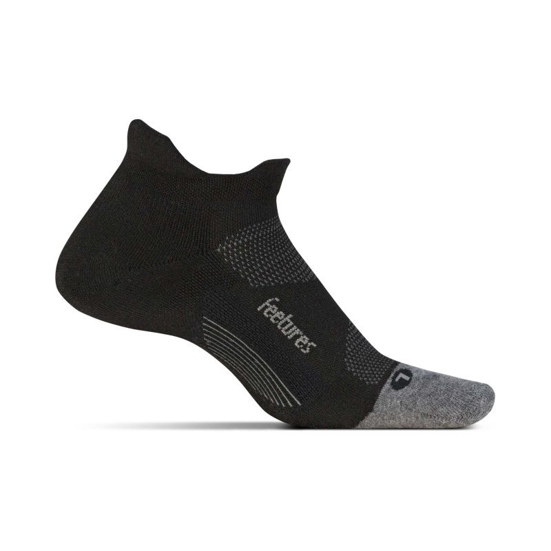 Medial view of unisex feetures elite max cushion no show tab solid (7363330212002)