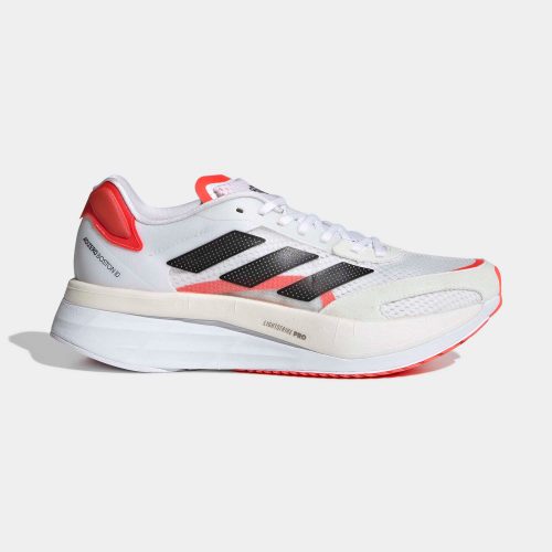 Lateral view of women's adidas adizero boston 10 running shoes (6872494112930)