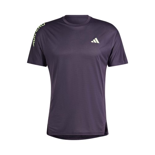 An adidas Men's Adizero Running T-Shirt in the Aurora Black/Green Spark colourway (8312050548898)