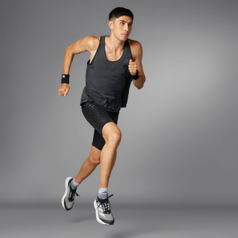 IW6105 M adidas AdizeroSinglet running on model view