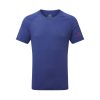 Front view of Ronhill Men's Life Tencel S/S Running Tee in blue. (7743535480994)