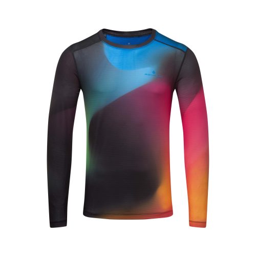 Front view of Ronhill Men's Tech L/S Velocity Running Tee (7572969816226)