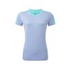 Front view of a Ronhill  Women's Tech Glide S/S Tee in the Periwinkle Marl/Aquamint colourway (8159375294626)