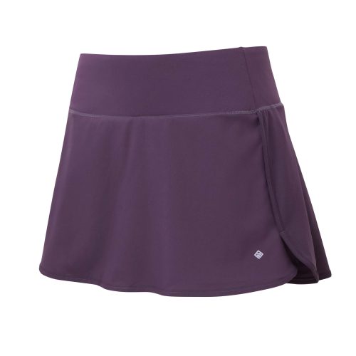 Front view of Ronhill Women's Tech Running Skort in purple. (7744911474850)